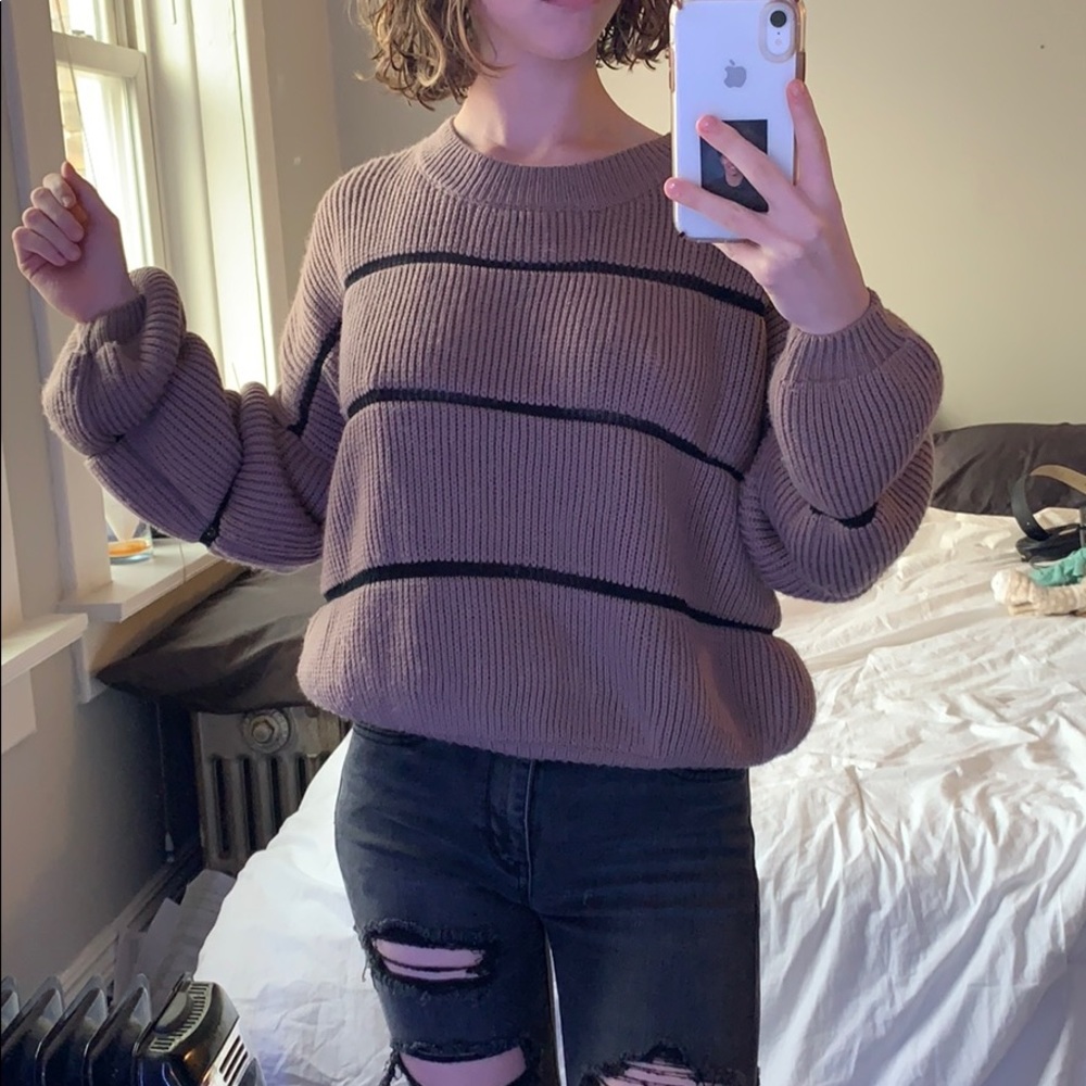 Charlotte Russe chunky mauve sweater
